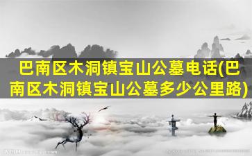 巴南区木洞镇宝山公墓电话(巴南区木洞镇宝山公墓多少公里路)