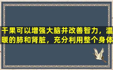 干果可以增强大脑并改善智力，温暖的肺和肾脏，充分利用整个身体并珍惜