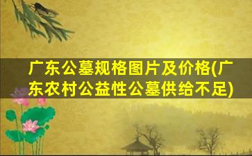 广东公墓规格图片及价格(广东农村公益性公墓供给不足)