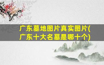 广东墓地图片真实图片(广东十大名墓是哪十个)