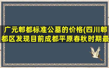 广元郫都标准公墓的价格(四川郫都区发现目前成都平原春秋时期最大规模墓地)