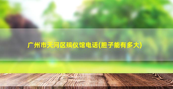 广州市天河区殡仪馆电话(胆子能有多大)