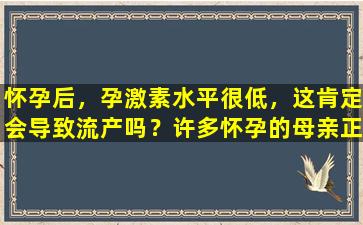 怀孕后，孕激素水平很低，这肯定会导致流产吗？许多怀孕的母亲正在误会