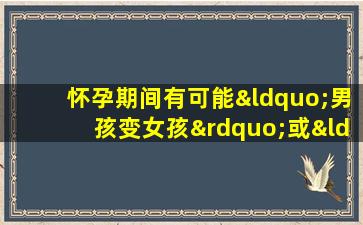 怀孕期间有可能“男孩变女孩”或“女孩变男孩”吗？是的，但原因与你想象的不同