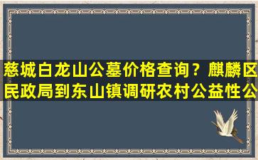 慈城白龙山公墓价格查询？麒麟区民政局到东山镇调研农村公益性公墓管理工作