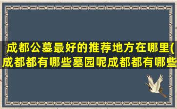 成都公墓最好的推荐地方在哪里(成都都有哪些墓园呢成都都有哪些墓园呢价)