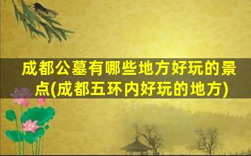 成都公墓有哪些地方好玩的景点(成都五环内好玩的地方)