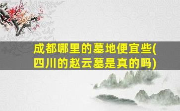 成都哪里的墓地便宜些(四川的赵云墓是真的吗)