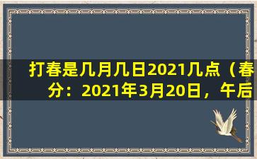 打春是几月几日2021几点（春分：2021年3月20日，午后时分）