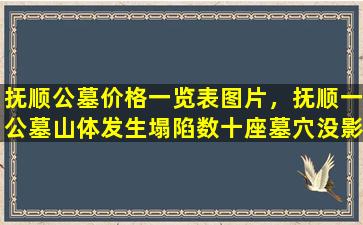 抚顺公墓价格一览表图片，抚顺一公墓山体发生塌陷数十座墓穴没影