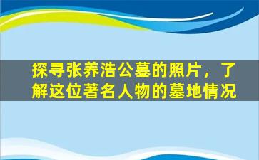 探寻张养浩公墓的照片，了解这位著名人物的墓地情况