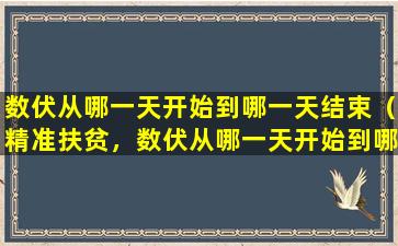 数伏从哪一天开始到哪一天结束（精准扶贫，数伏从哪一天开始到哪一天结束？）