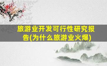 旅游业开发可行性研究报告(为什么旅游业火爆)