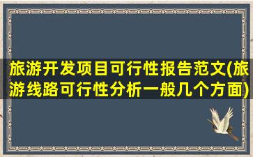 旅游开发项目可行性报告范文(旅游线路可行性分析一般几个方面)