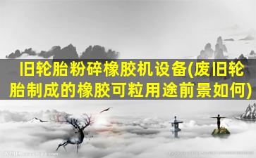 旧轮胎粉碎橡胶机设备(废旧轮胎制成的橡胶可粒用途前景如何)