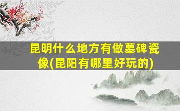 昆明什么地方有做墓碑瓷像(昆阳有哪里好玩的)