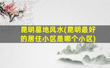 昆明墓地风水(昆明最好的居住小区是哪个小区)
