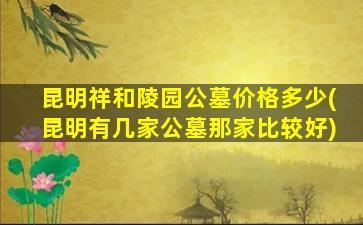 昆明祥和陵园公墓价格多少(昆明有几家公墓那家比较好)