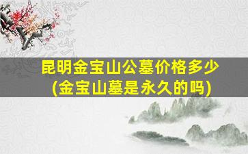 昆明金宝山公墓价格多少(金宝山墓是永久的吗)
