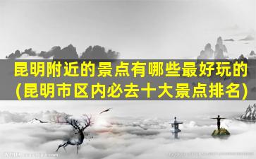 昆明附近的景点有哪些最好玩的(昆明市区内必去十大景点排名)