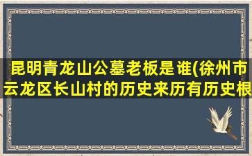 昆明青龙山公墓老板是谁(徐州市云龙区长山村的历史来历有历史根据的)
