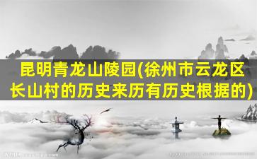 昆明青龙山陵园(徐州市云龙区长山村的历史来历有历史根据的)