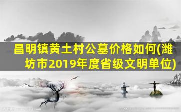 昌明镇黄土村公墓价格如何(潍坊市2019年度省级文明单位)