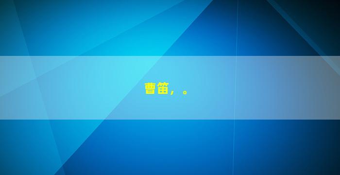 曹笛，。