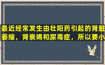 最近经常发生由壮阳药引起的肾脏萎缩，肾衰竭和尿毒症，所以要小心！