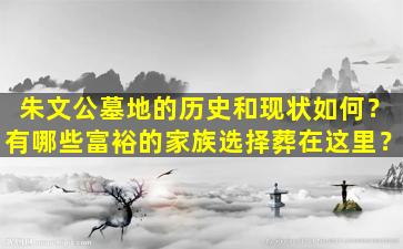 朱文公墓地的历史和现状如何？有哪些富裕的家族选择葬在这里？