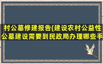 村公墓修建报告(建设农村公益性公墓建设需要到民政局办理哪些手续)