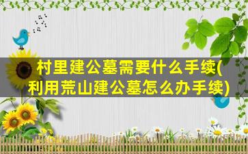 村里建公墓需要什么手续(利用荒山建公墓怎么办手续)