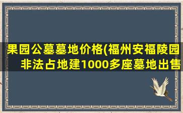 果园公墓墓地价格(福州安福陵园非法占地建1000多座墓地出售)