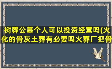 树葬公墓个人可以投资经营吗(火化的骨灰土葬有必要吗火葬厂把骨灰集中撒入森林或大海可行吗)
