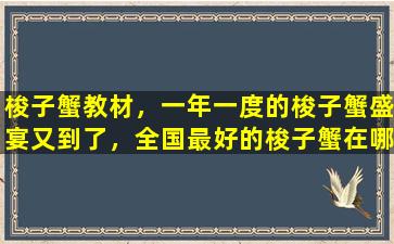 梭子蟹教材，一年一度的梭子蟹盛宴又到了，全国最好的梭子蟹在哪里？