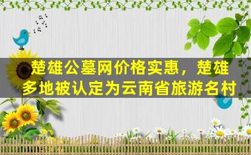 楚雄公墓网价格实惠，楚雄多地被认定为云南省旅游名村