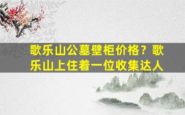 歌乐山公墓壁柜价格？歌乐山上住着一位收集达人