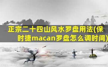 正宗二十四山风水罗盘用法(保时捷macan罗盘怎么调时间)