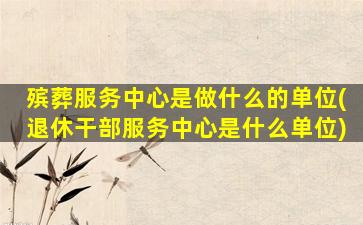 殡葬服务中心是做什么的单位(退休干部服务中心是什么单位)