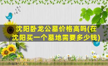 沈阳卧龙公墓价格高吗(在沈阳买一个墓地需要多少钱)