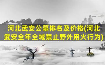 河北武安公墓排名及价格(河北武安全年全域禁止野外用火行为)