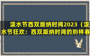泼水节西双版纳时间2023（泼水节狂欢：西双版纳时间的别样春意）
