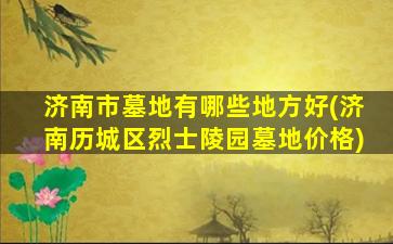 济南市墓地有哪些地方好(济南历城区烈士陵园墓地价格)