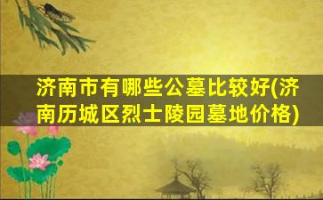 济南市有哪些公墓比较好(济南历城区烈士陵园墓地价格)