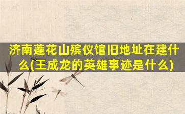 济南莲花山殡仪馆旧地址在建什么(王成龙的英雄事迹是什么)