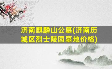 济南麒麟山公墓(济南历城区烈士陵园墓地价格)