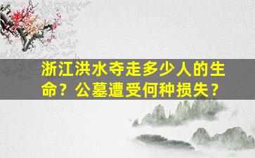 浙江洪水夺走多少人的生命？公墓遭受何种损失？