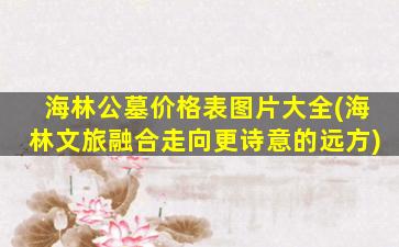 海林公墓价格表图片大全(海林文旅融合走向更诗意的远方)