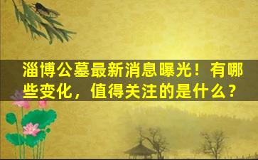 淄博公墓最新消息曝光！有哪些变化，值得关注的是什么？