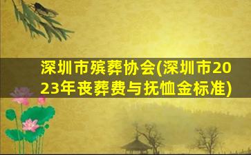 深圳市殡葬协会(深圳市2023年丧葬费与抚恤金标准)